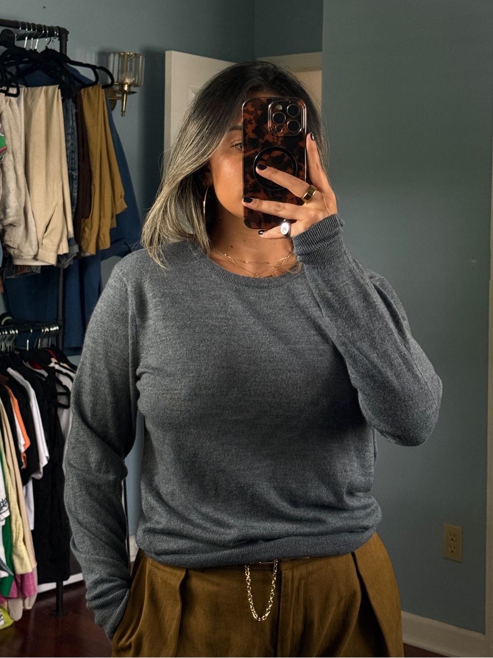 j crew wool blend crew neck sweater